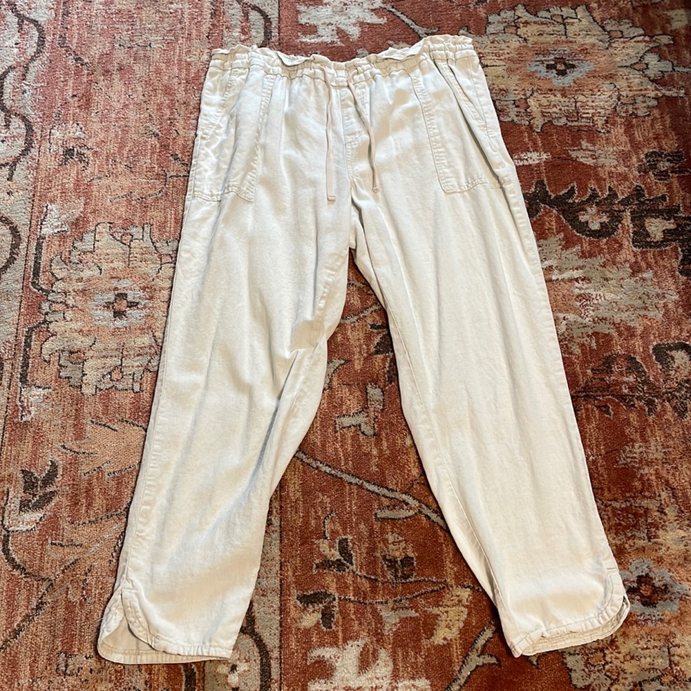 Linen blend pants